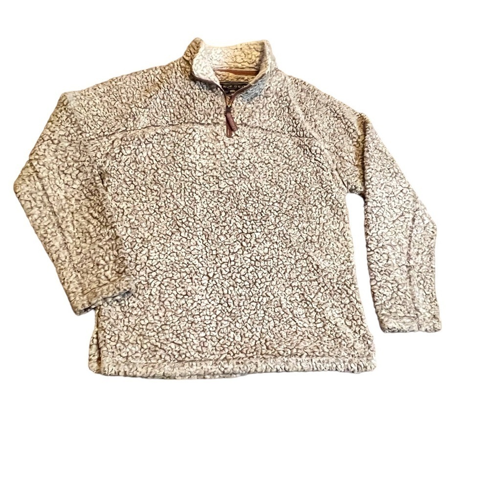 True Grit Tan Sherpa Pullover Womens Size Small 1/4 Zip Gently Used Teddy Jacket